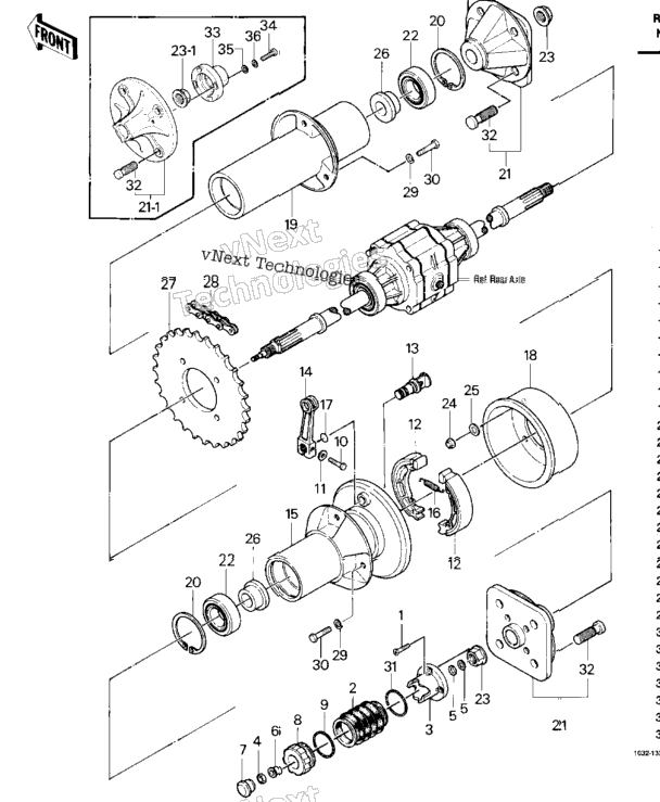 Rear Hub/Brake/Chain ('83 C1)