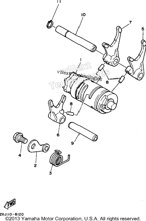 Shift Cam Shift Fork