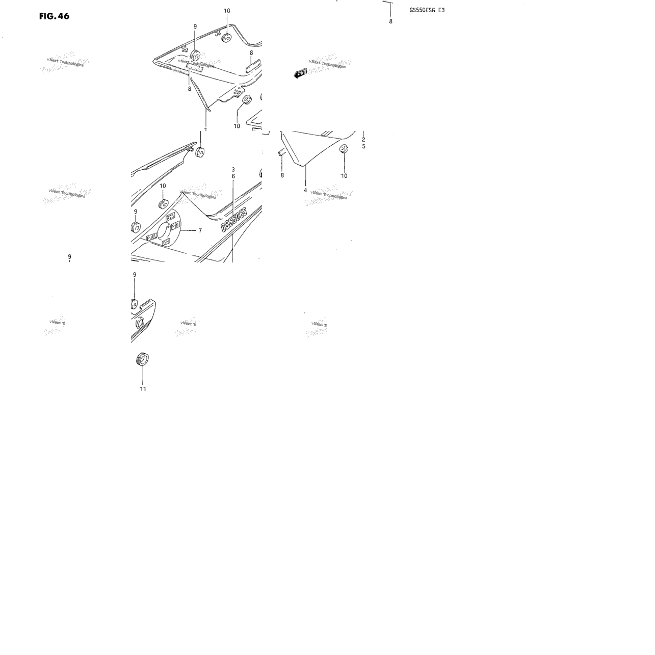 Frame Cover (Gs550es3/Ese)
