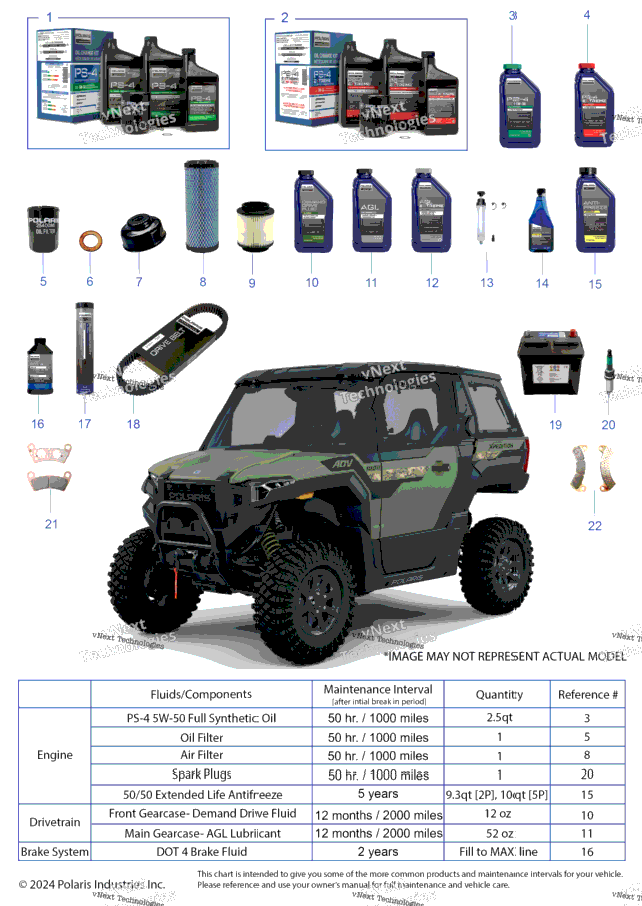 *Service And Maintenance Parts List*