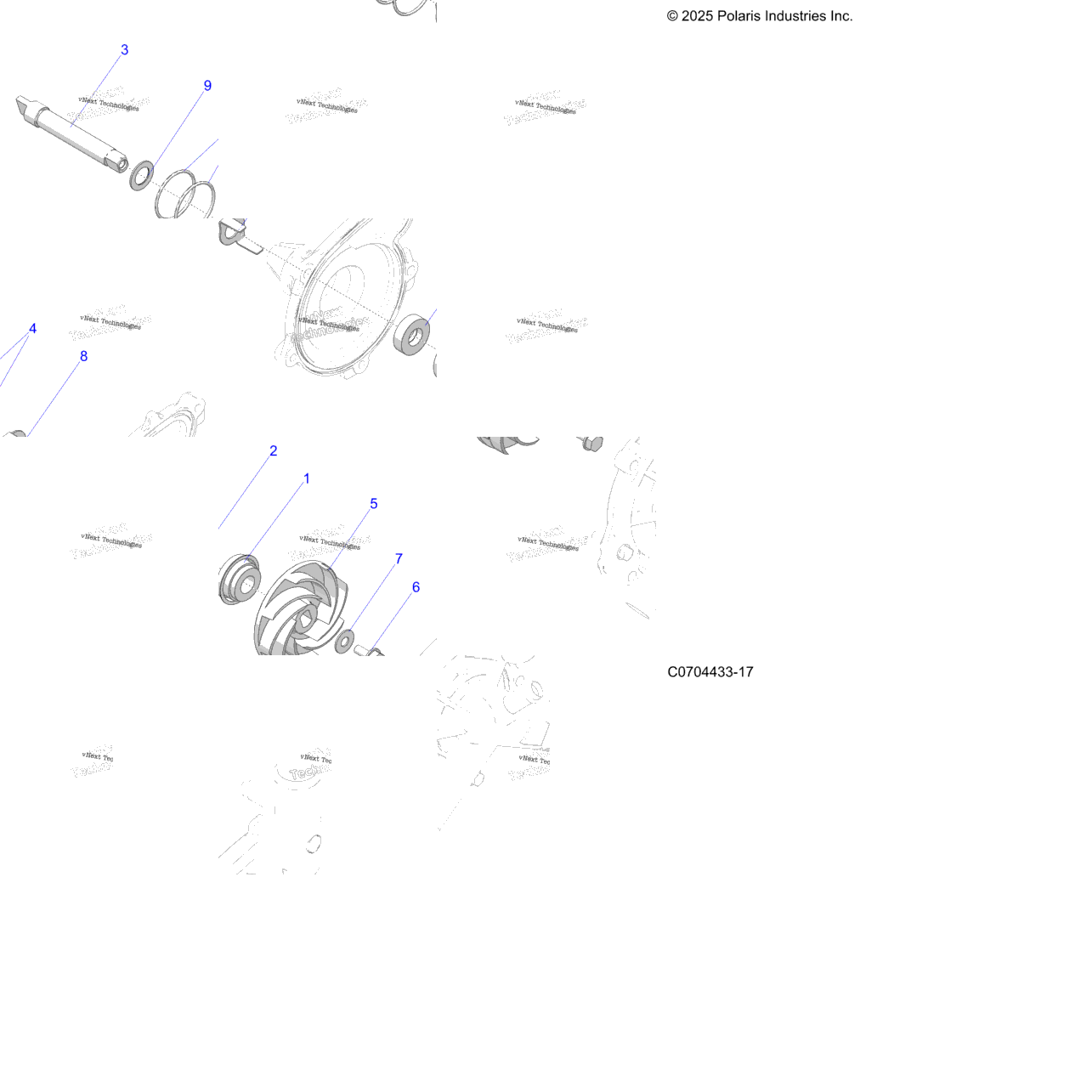 Engine, Waterpump Assembly