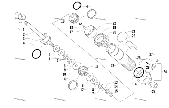 Rear Suspension Front Arm Shock Absorber