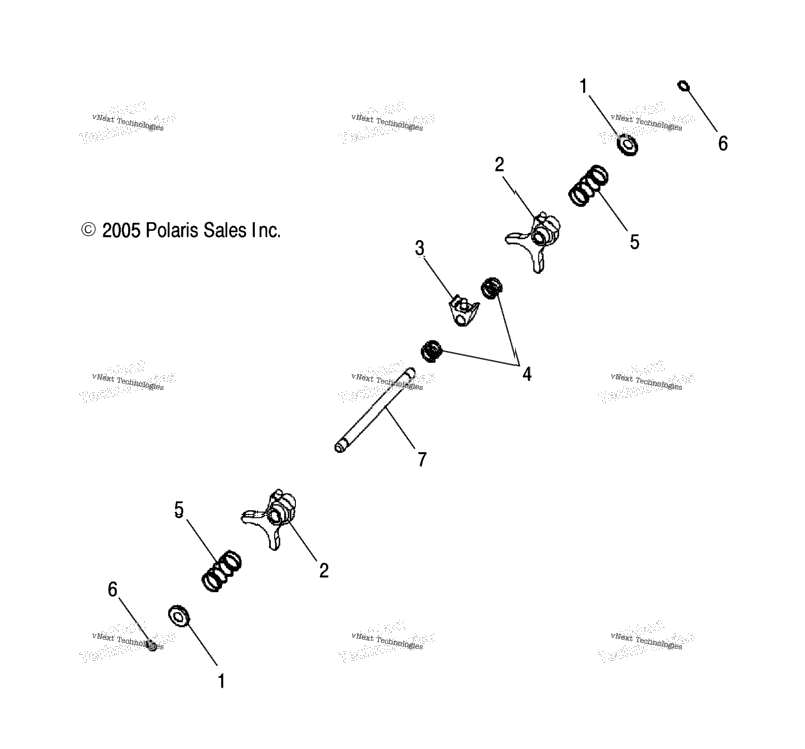 Drive Train, Main Gearcase Shift Forks