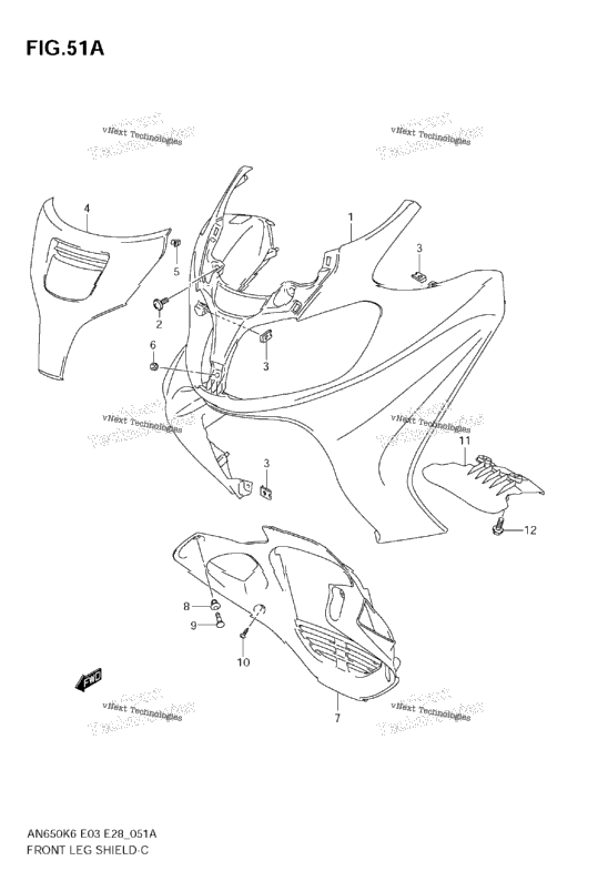 Front Leg Shield (An650k8)