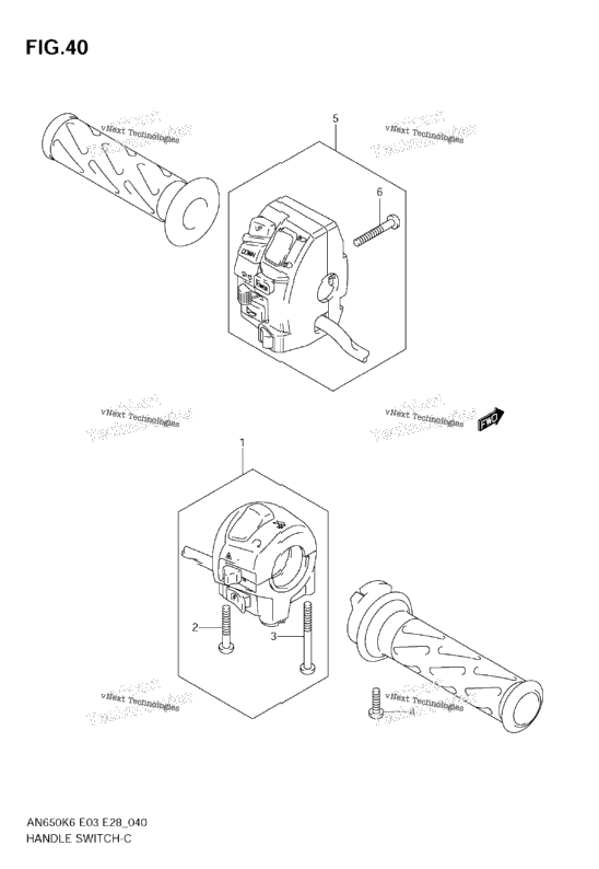 Handle Switch (An650k6/K7/K8/K9)