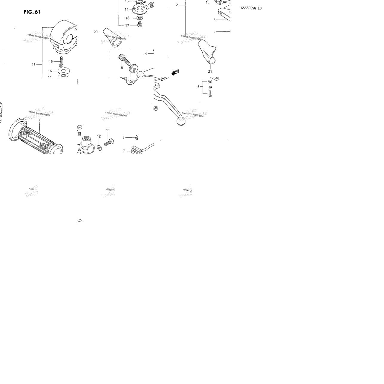 Left Handle Switch (Gs550ef/Eg)