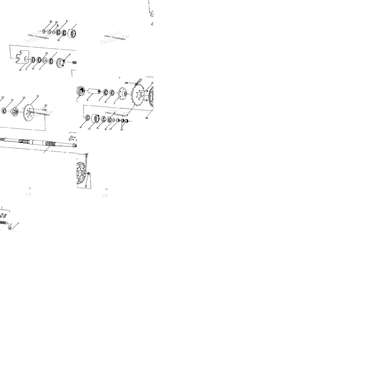 Middle Drive Assembly 250 6X6 / W928727