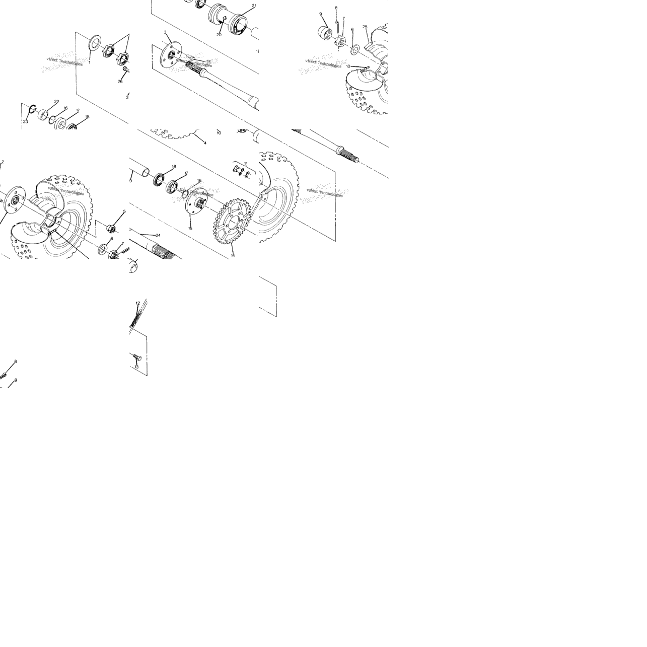 Rear Wheel Drive Assembly 250 6X6 / W928727