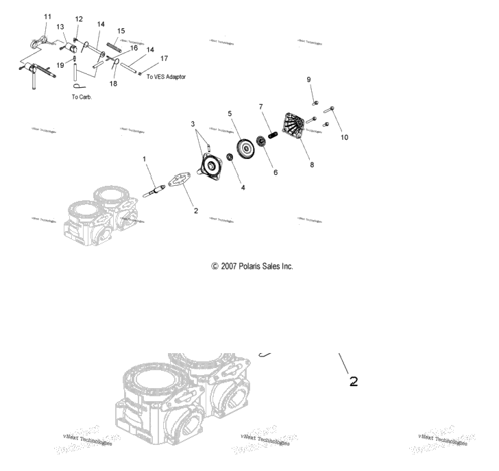 Engine, Exhaust Valves & Solenoid