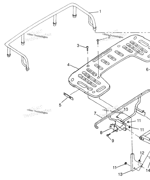 Rear Rack Mounting Sportsman 500 W97ch50a