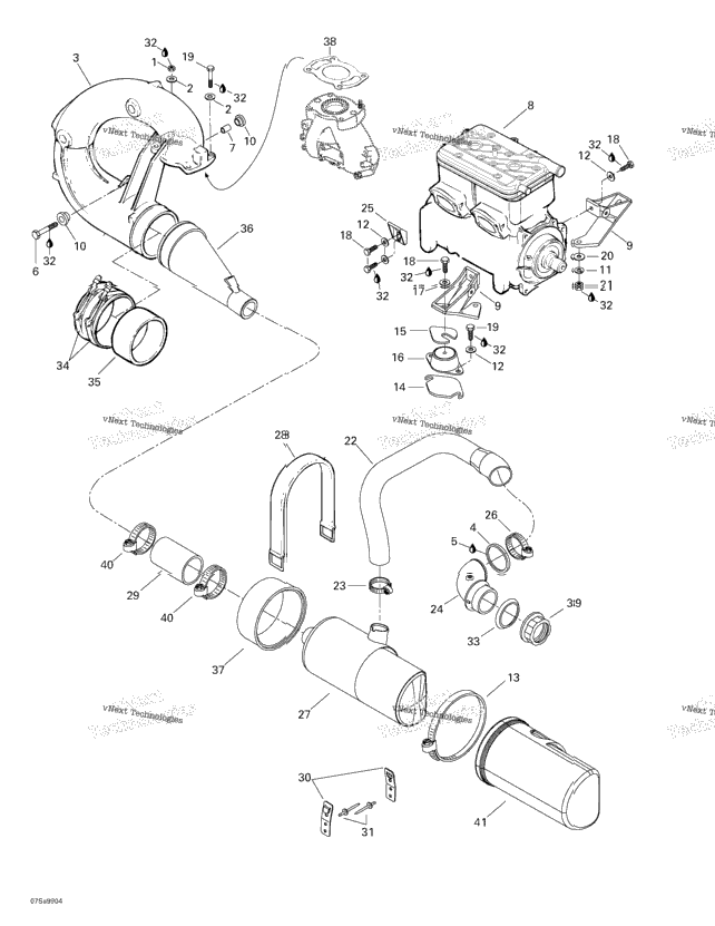 Engine Support And Muffler