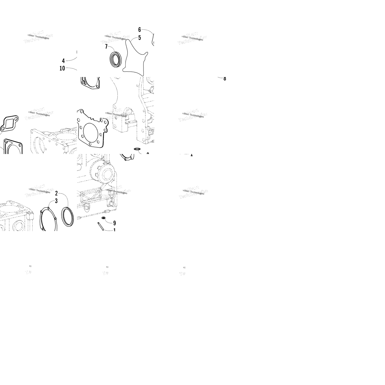 Bottom End Gasket Set Assembly