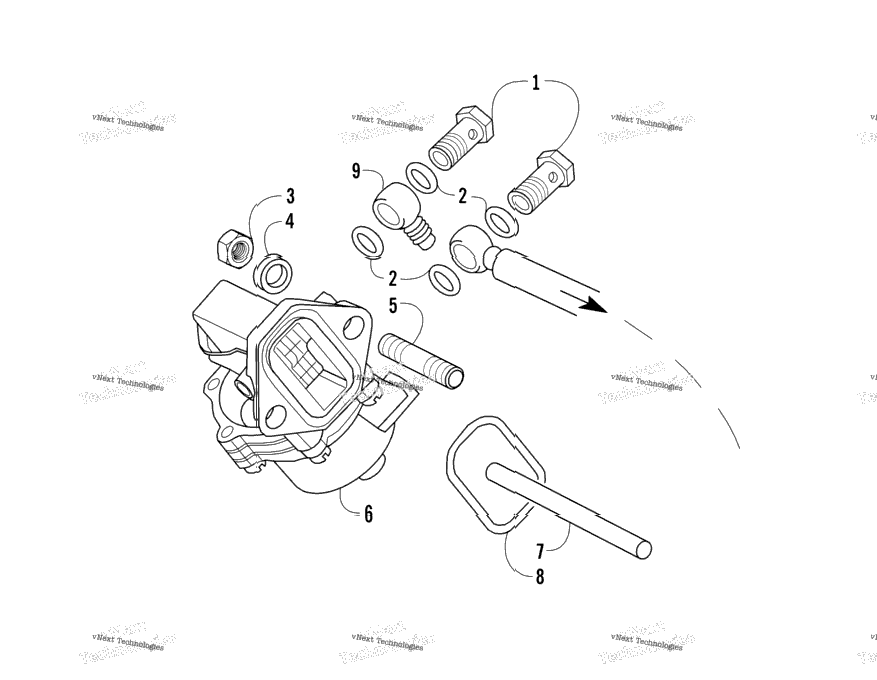 Fuel Feed Pump And Push Rod Assemblies