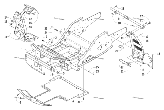 Front Frame And Footrest Assembly
