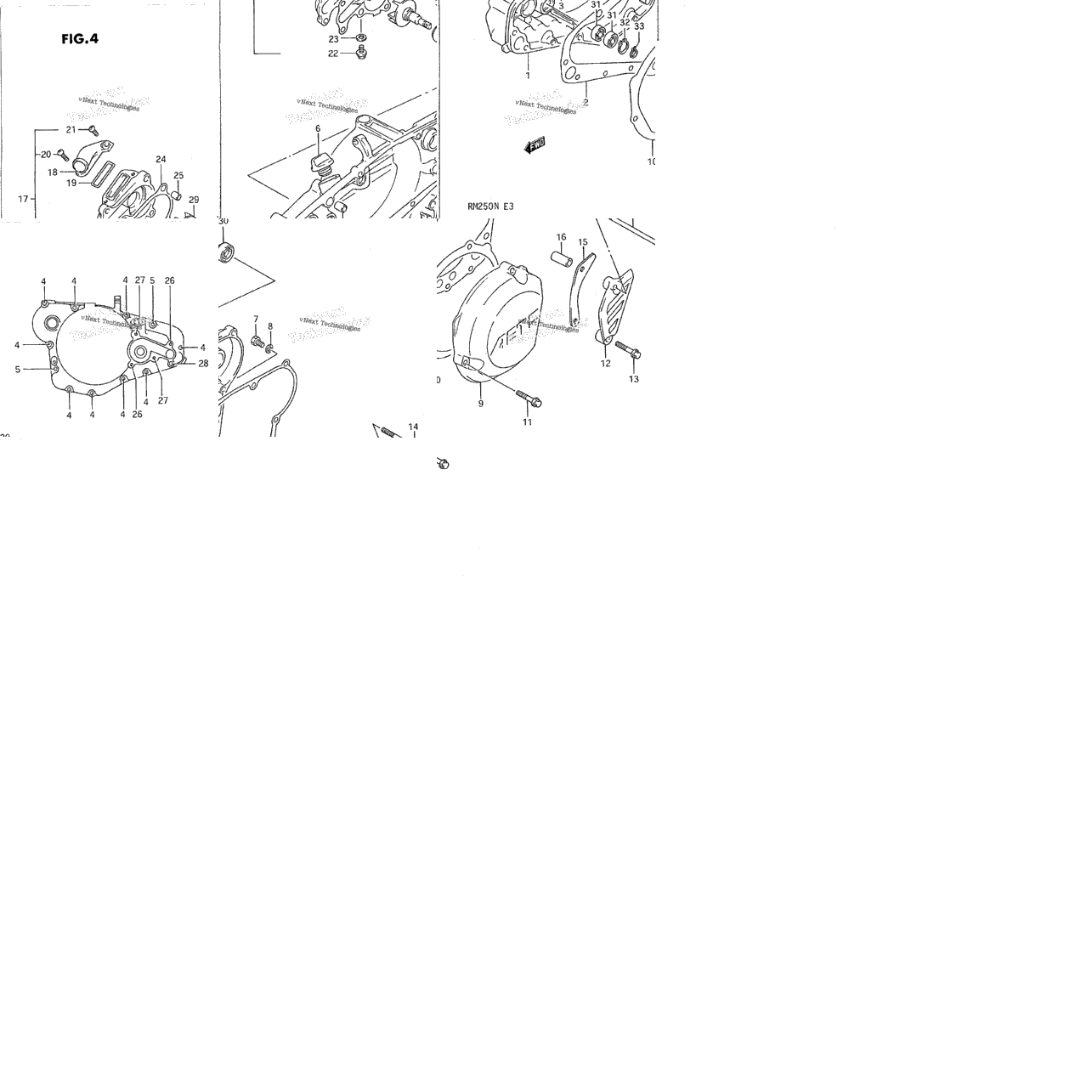 Crankcase Cover- Water Pump (Model K)