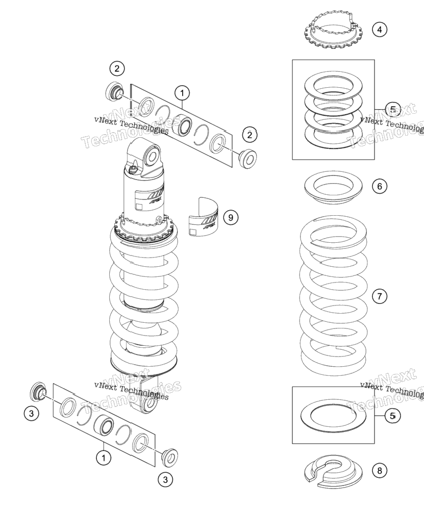 Shock Absorber Disassembled