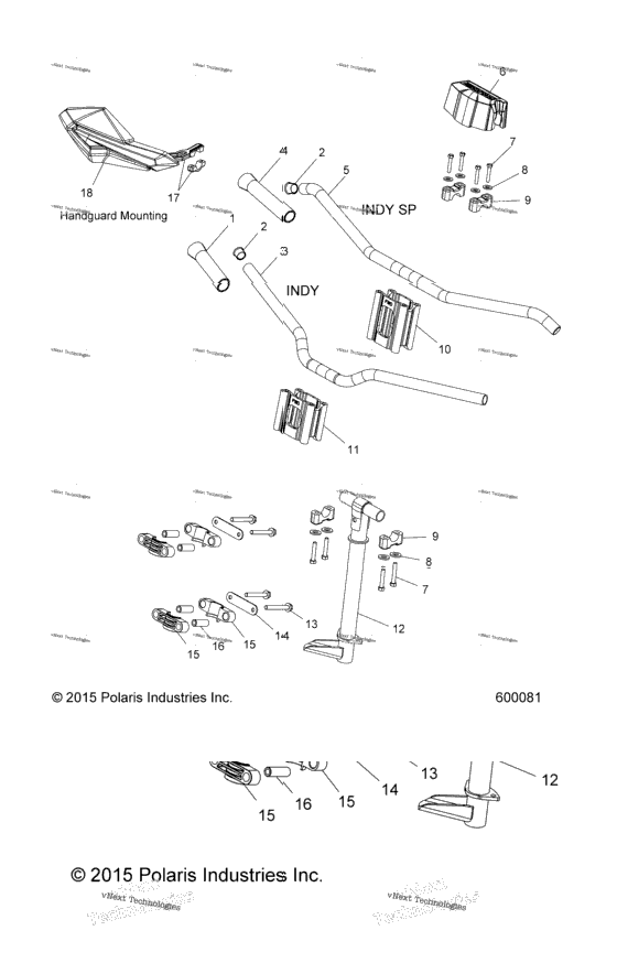 Steering, Upper & Handlebar Asm. All Options