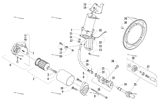 Flex-Drive Starter Motor Assembly