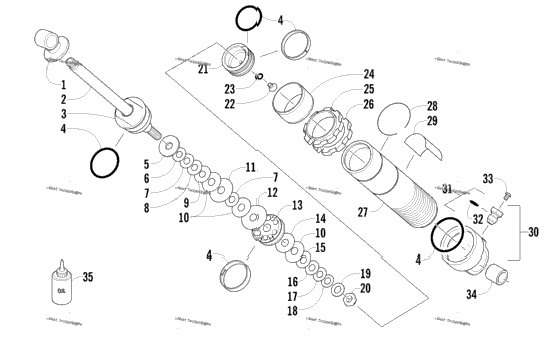 Rear Suspension Front Arm Shock Absorber