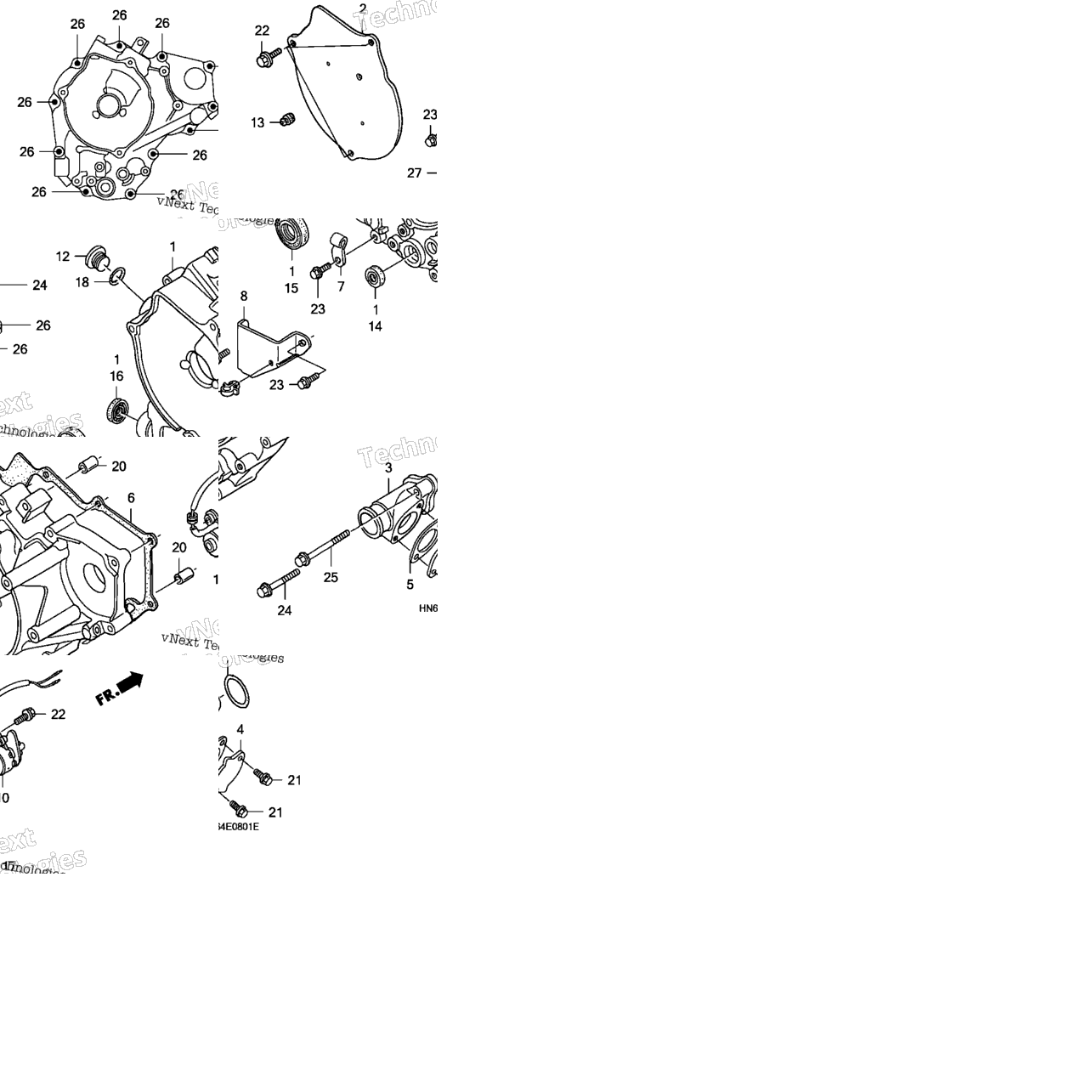 Rear Crankcase Cover ('03-)