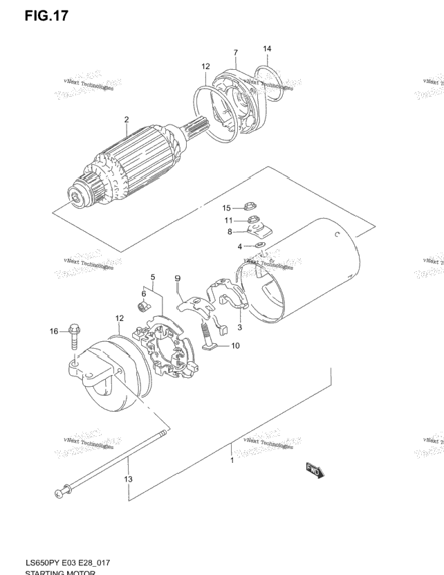 Starting Motor (See Note)