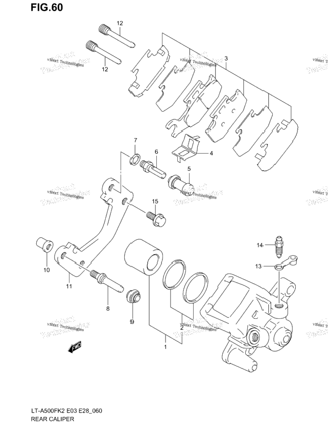 Rear Caliper (Model K2)