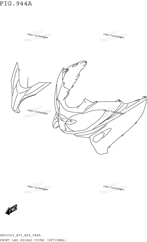 Front Leg Shield Cover (Optional)