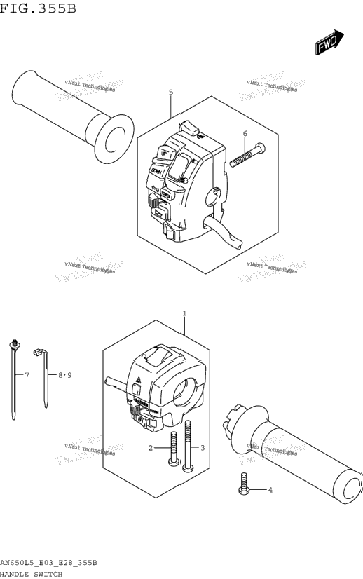 Handle Switch (An650l5 E33)
