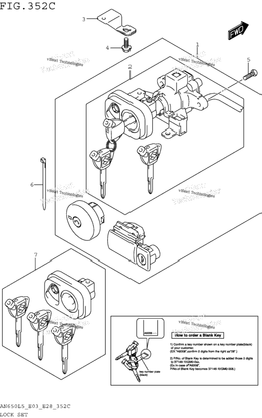 Lock Set (An650zl5 E28)