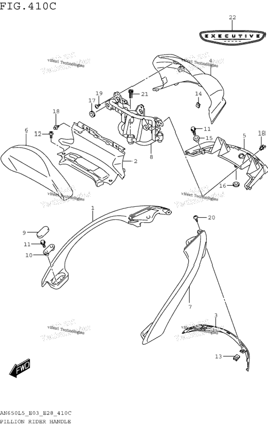 Pillion Rider Handle (An650zl5 E28)