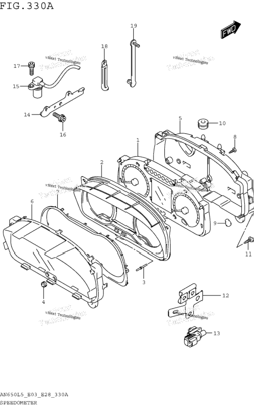 Speedometer (An650l5 E03)