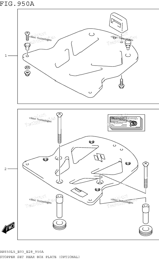 Stopper Set Rear Box Plate (Optional)