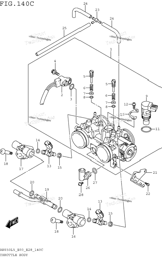 Throttle Body (An650zl5 E28)