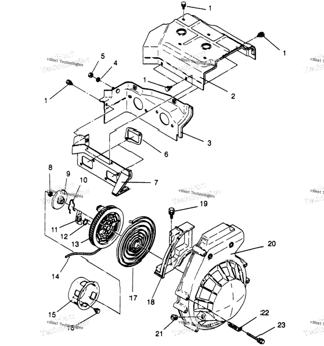Blower Housing & Recoil Lite 0963433, Euro Lite & Lite Deluxe 096