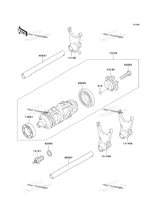 Gear Change Drum/Shift Fork(S)