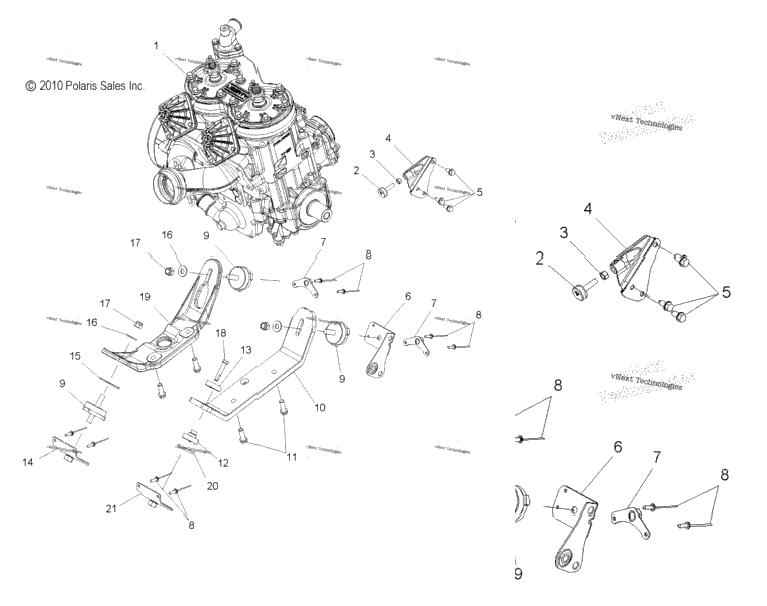 Engine, Mounting