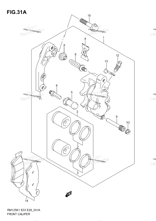 Front Caliper (Model K5/K6)
