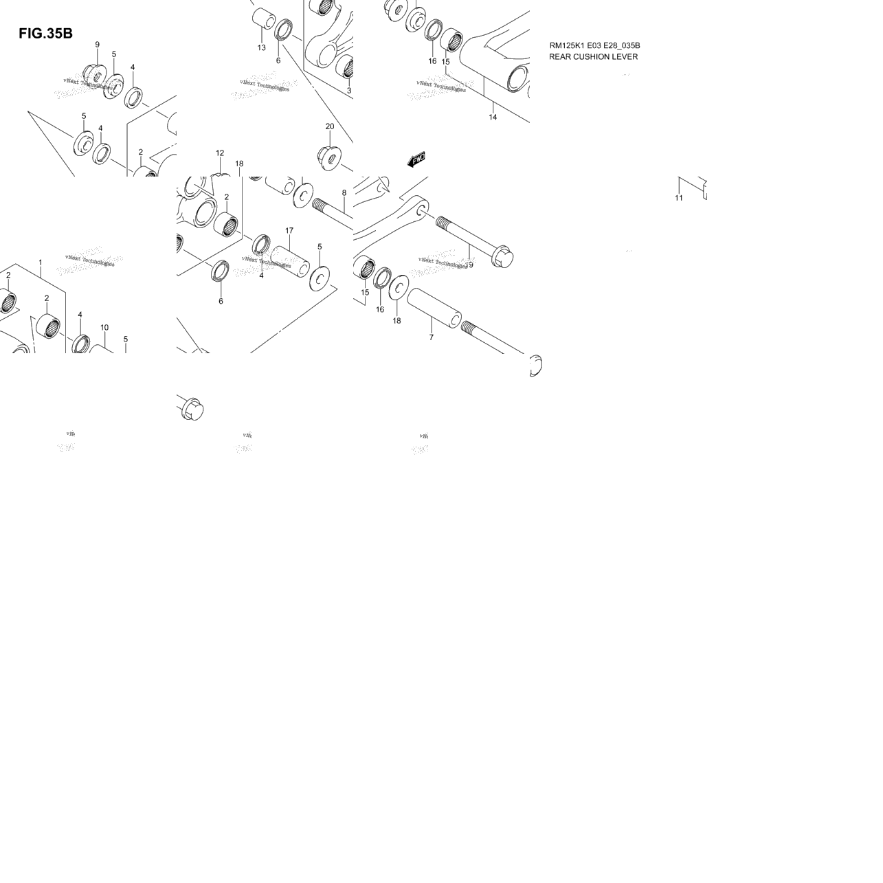 Rear Cushion Lever (Model K4/K5/K6)