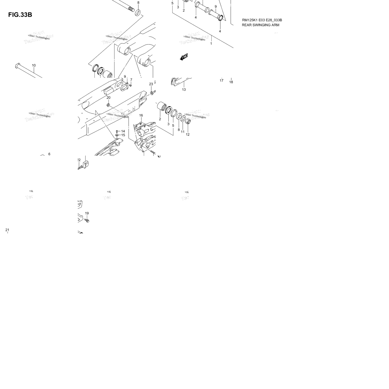 Rear Swinging Arm (Model K5/K6)