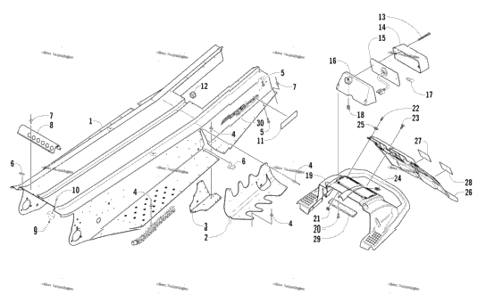 Tunnel, Rear Bumper, And Taillight Assembly