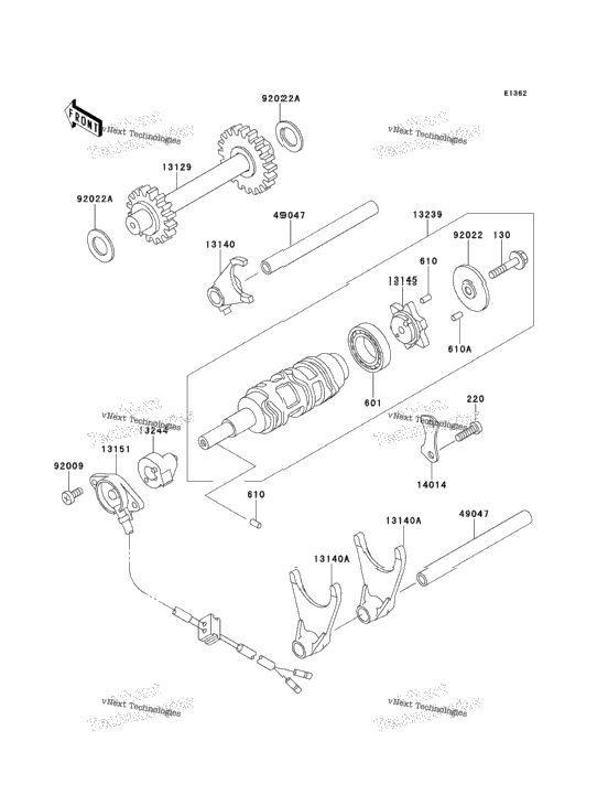 Gear Change Drum/Shift Fork(S)