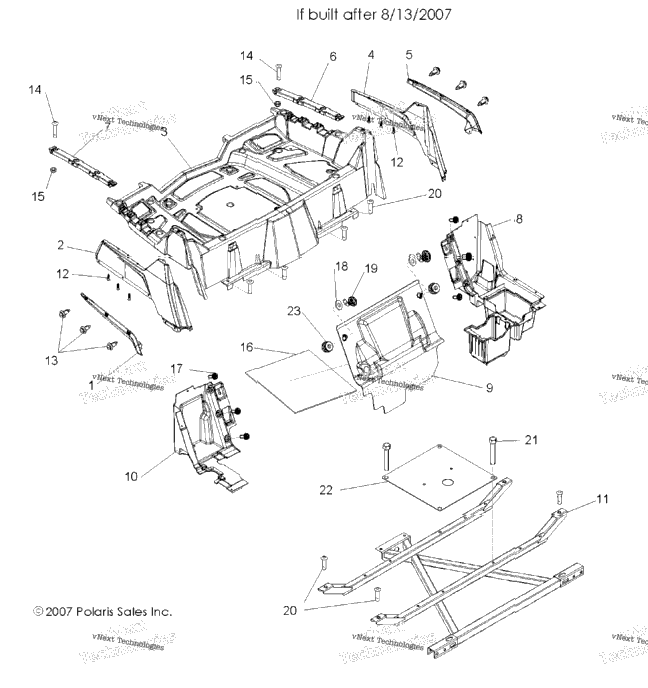 Fenders & Rack, Rear (49Rgrrackmtg08rzr)