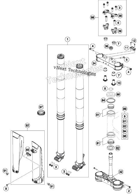 Front Fork, Triple Clamp