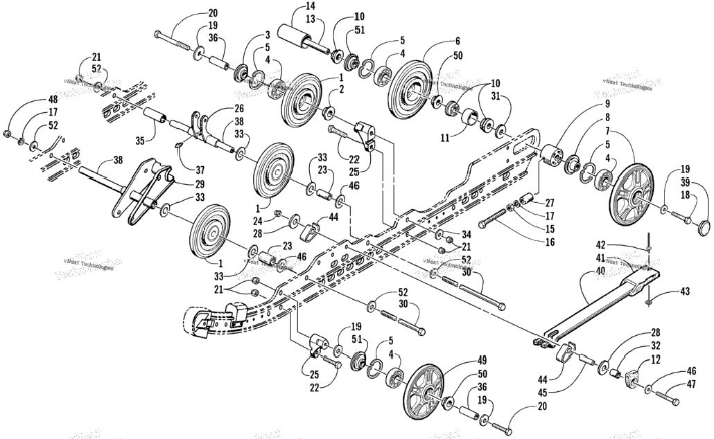 Idler Wheel And Axle Assemblies
