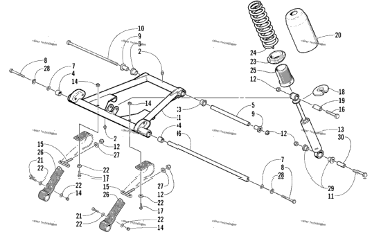 Rear Suspension Front Arm Assembly