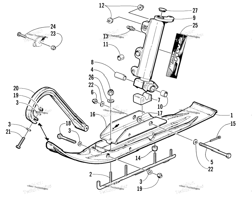 Ski And Spindle Assembly