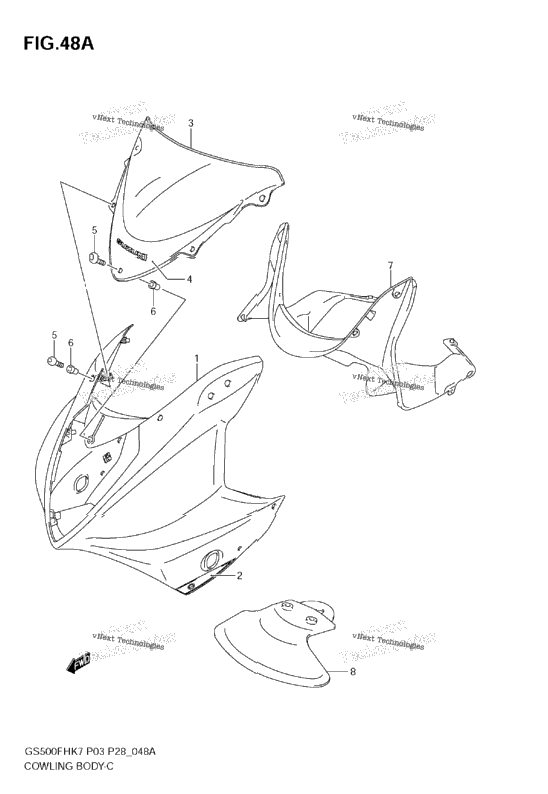 Cowling Body (Gs500fk8)