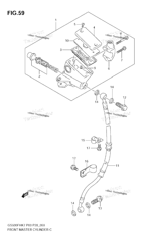 Front Master Cylinder (Gs500h)