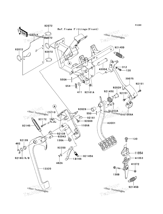 Brake Pedal/Throttle Lever