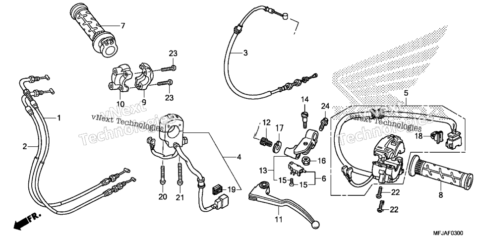 Handle Lever@Switch@Cable